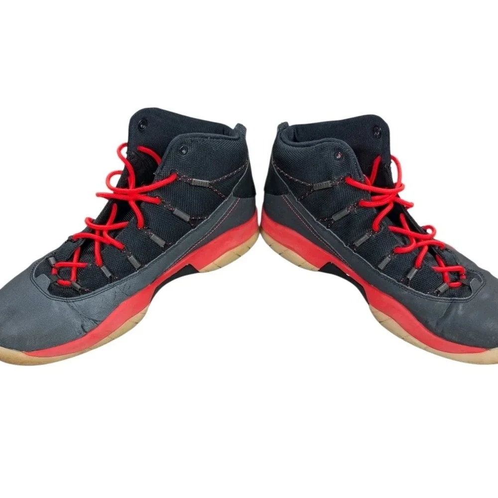 Air Jordan Prime Flight Mens 12 Black Red Infrared 616846-023 Basketball Shoes